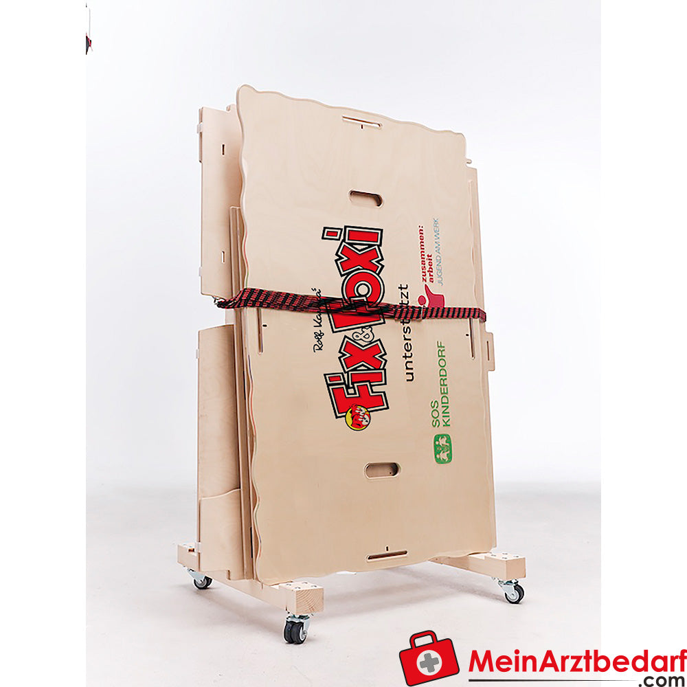 Fix & Foxi Playhouse Kinderspielhaus Vollholz modular TÜV-geprüft 119×90×80 cm.