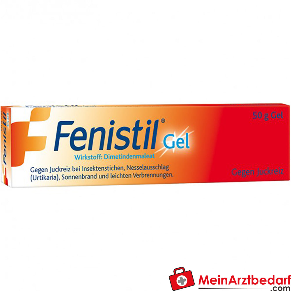 GSK-Gebro Fenistil Gel 50 g, lindert Juckreiz bei Insektenstichen und Sonnenbrand, alkoholfrei.