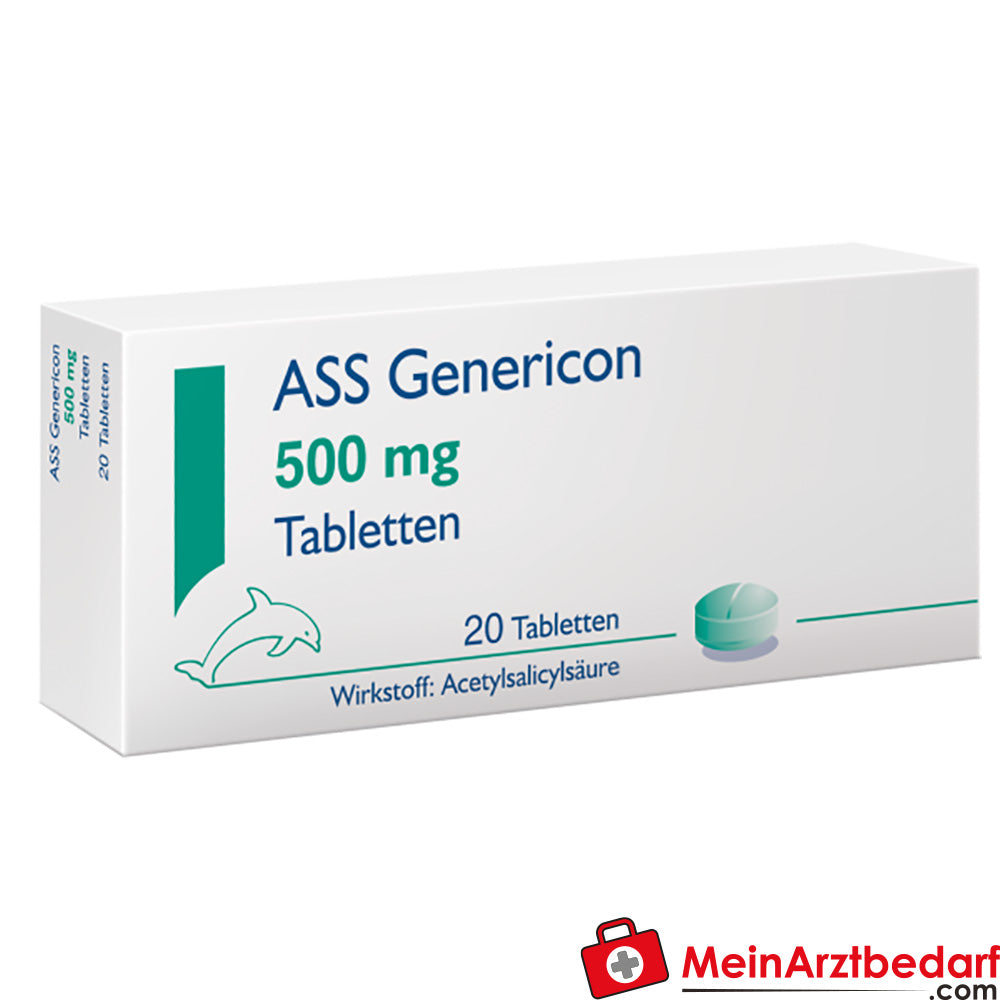 GEN01 ASS Genericon 500 mg Comprimidos 20 Cápsulas (Ácido acetilsalicílico)