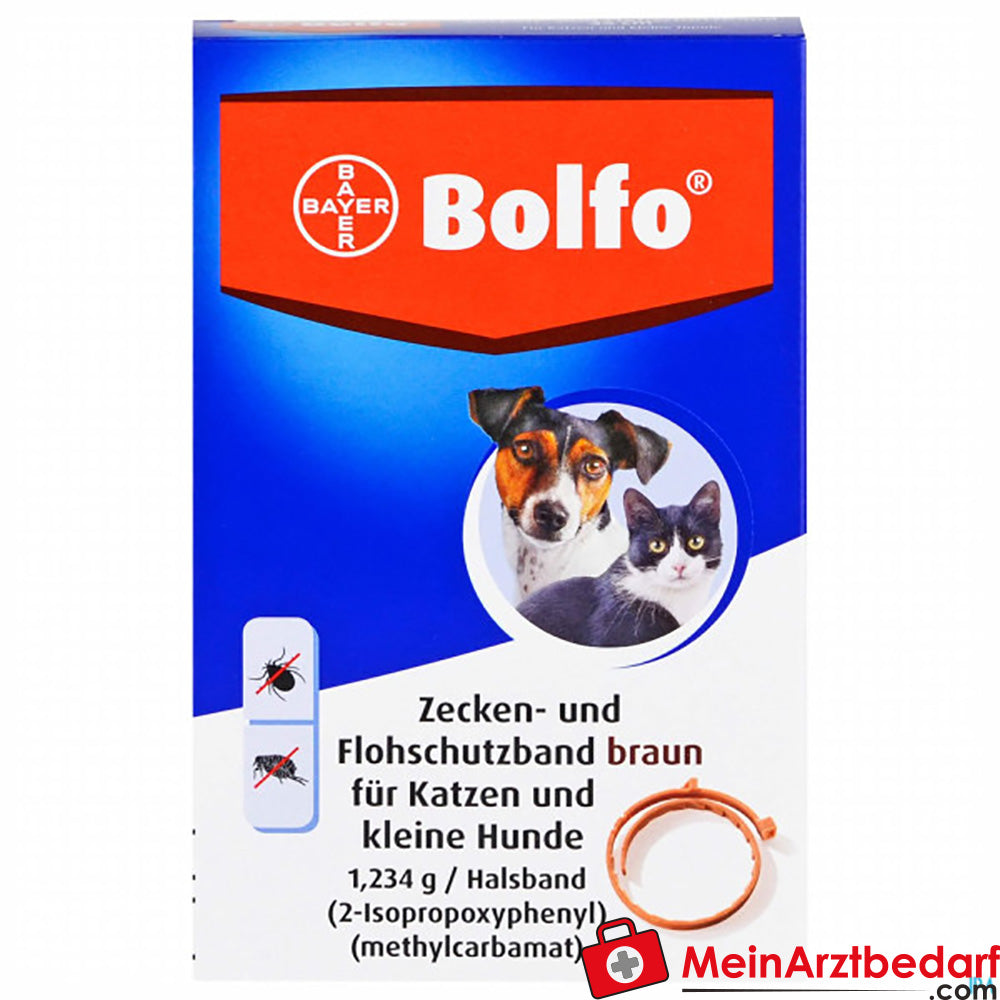 Collar antipulgas y antigarrapatas Bolfo para gatos y perros pequeños 38 cm Eficaz hasta 4 meses