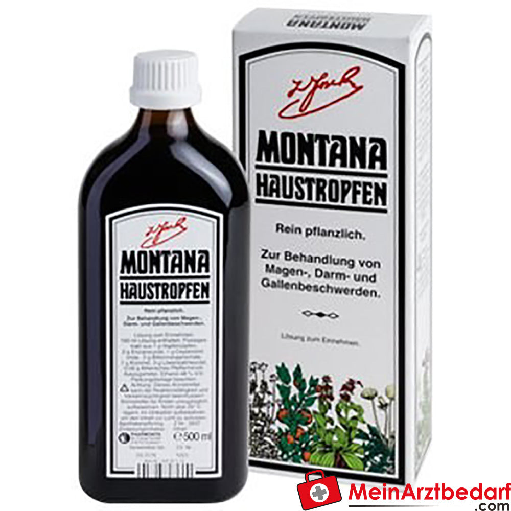 Montana Haustropfen 500 ml pflanzliche Arzneispezialität gegen Völlegefühl und Blähungen