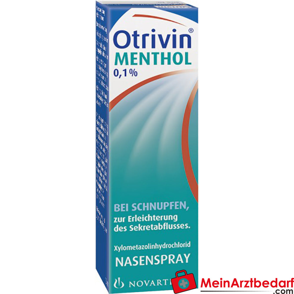 Otrivin Menthol Spray nasal 0,1% (chlorhydrate de xylométazoline) 15 ml, jusqu'à 12 heures