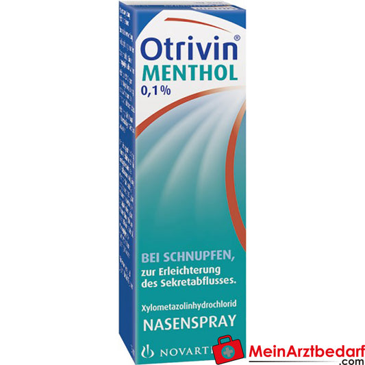 Otrivin Menthol Neusspray 0,1% (xylometazolinehydrochloride) 15 ml, tot 12 uur.