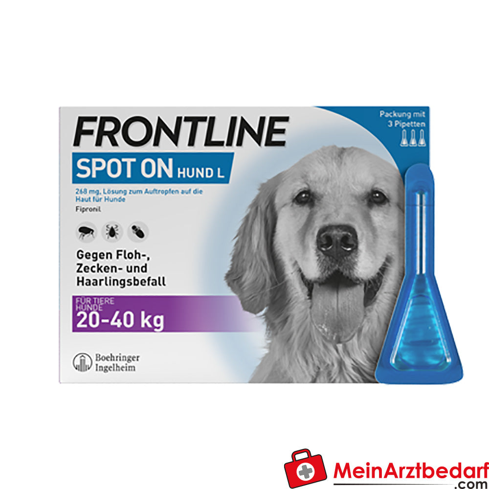Frontline Spot on perro L 20-40 kg contra pulgas y garrapatas, 4 semanas de protección