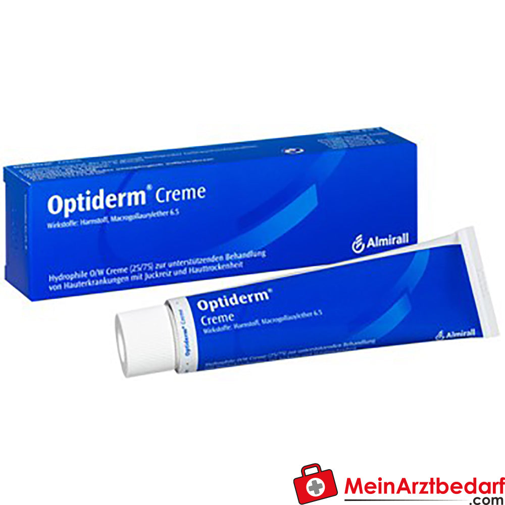 05ALM Optiderm Crème 50 g, en cas de peau sèche et de démangeaisons, urée et polidocanol