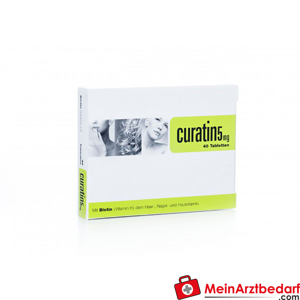 Curatin Biotin 5 mg Tabletten 40 St. für Haare Nägel Haut