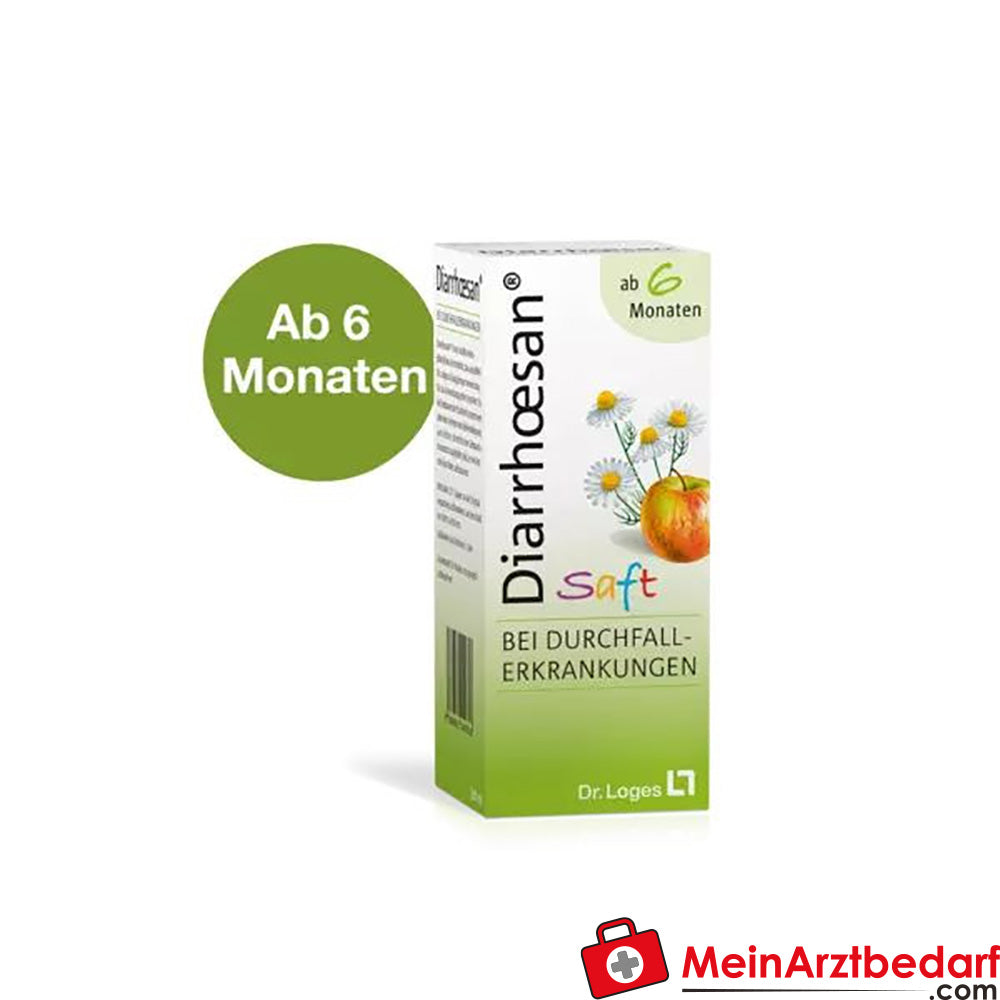 Dr. Loges Diarrhoesan Saft 200 ml – pflanzlich mit Apfelpektin & Kamillenextrakt, bei Durchfall für Kinder