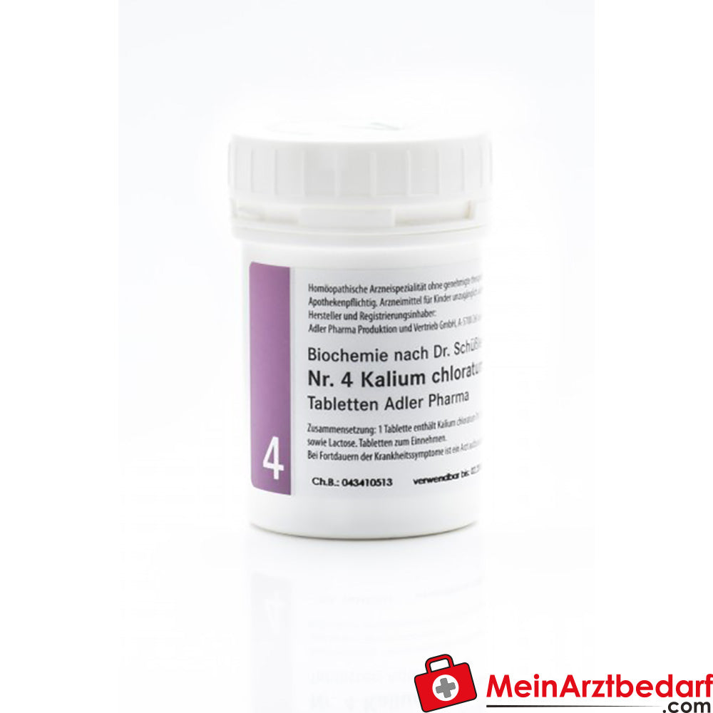 Adler Pharma Schüßler Salz Nr. 4 Kalium chloratum D6 Tabletten 250 g