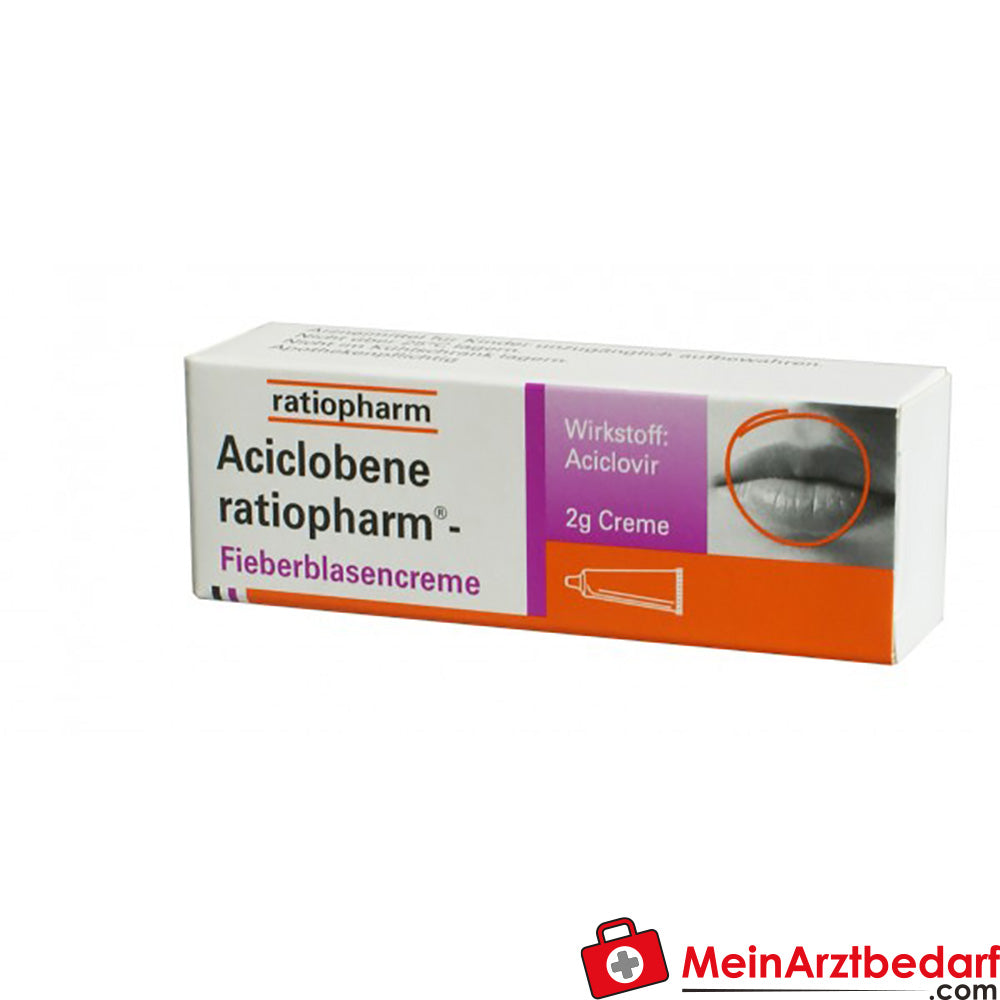 ratiopharm Fieberblasencreme 2 g antiviral gegen Herpes labialis