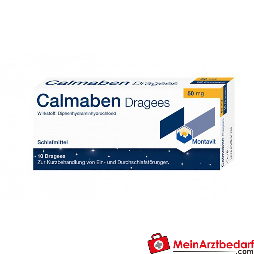 Montavit Calmaben Dragees 50 mg Diphenhydraminhydrochlorid, 30 St. Schlafmittel bei Ein- und Durchschlafstörungen