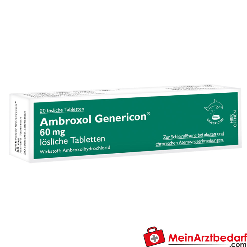 Genericon Ambroxol 60 mg tabletki rozpuszczalne 20 szt. na kaszel, wykrztuśne