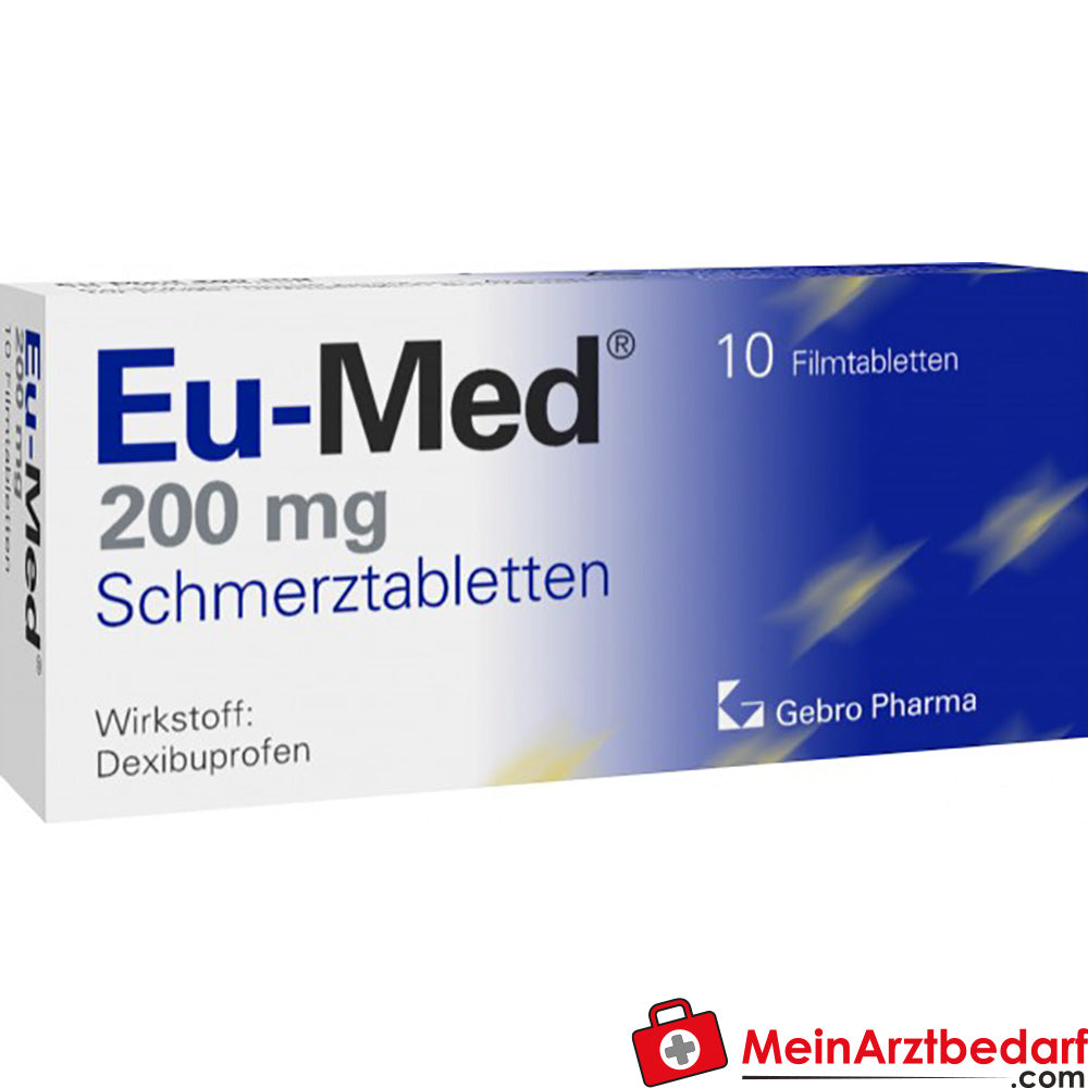 GEB01 Eu-Med Analgésico Dexibuprofeno 200 mg comprimidos, 50 uds.