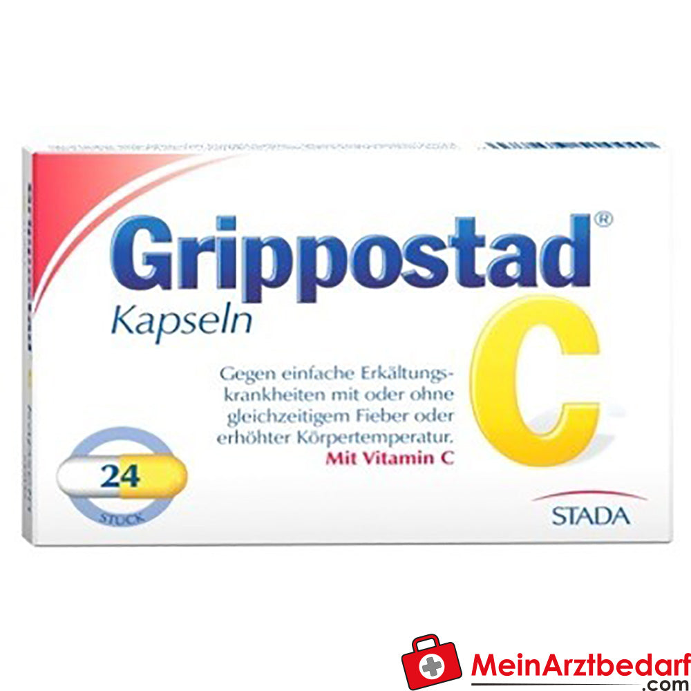 Stada Grippostad C Capsules contre le rhume 24 pcs - Paracétamol+Coffeine+Chlorophénamine+Vitamine C