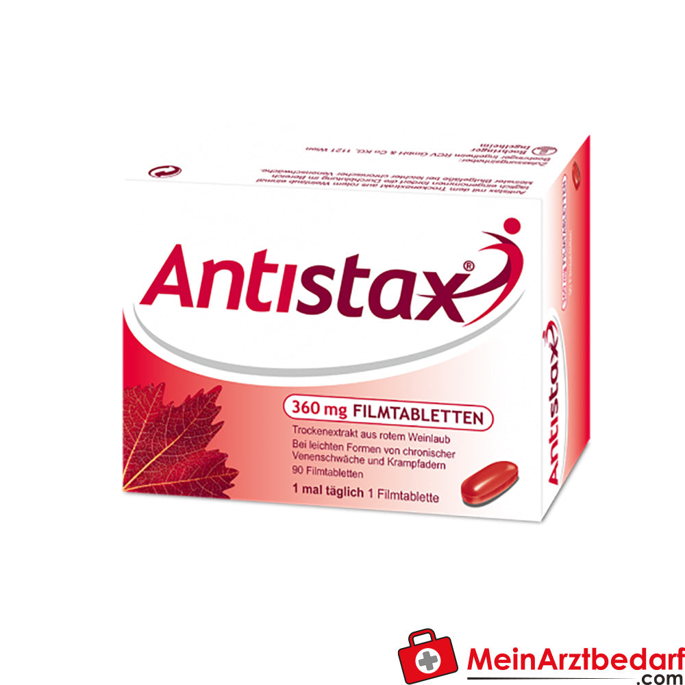 Antistax 360 mg comprimidos recubiertos con película 60 unidades fortalecedor venoso a base de plantas