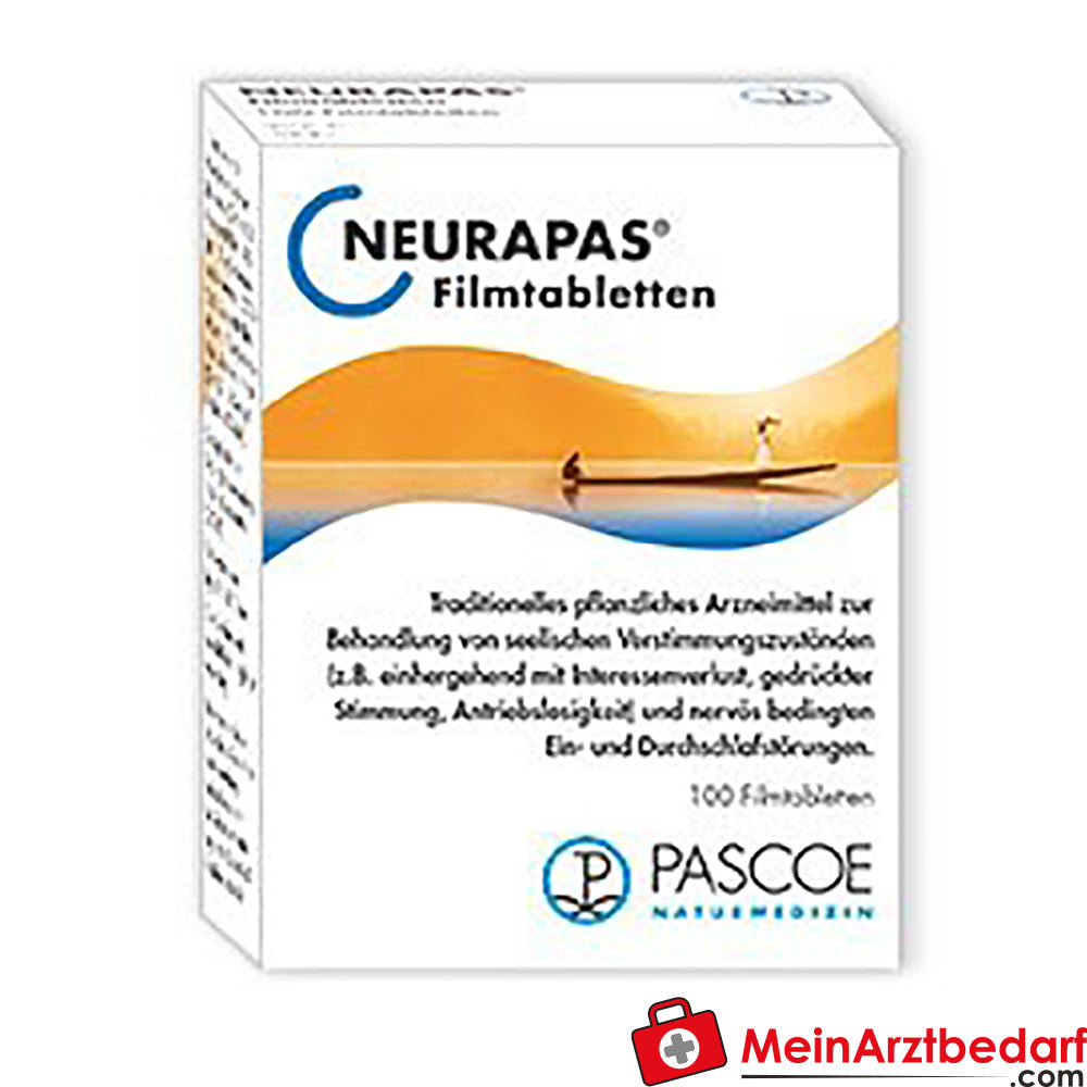 Pascoe NEURAPAS® Tabletki powlekane 100 kapsułek, lek ziołowy na niepokój nerwowy i zaburzenia snu