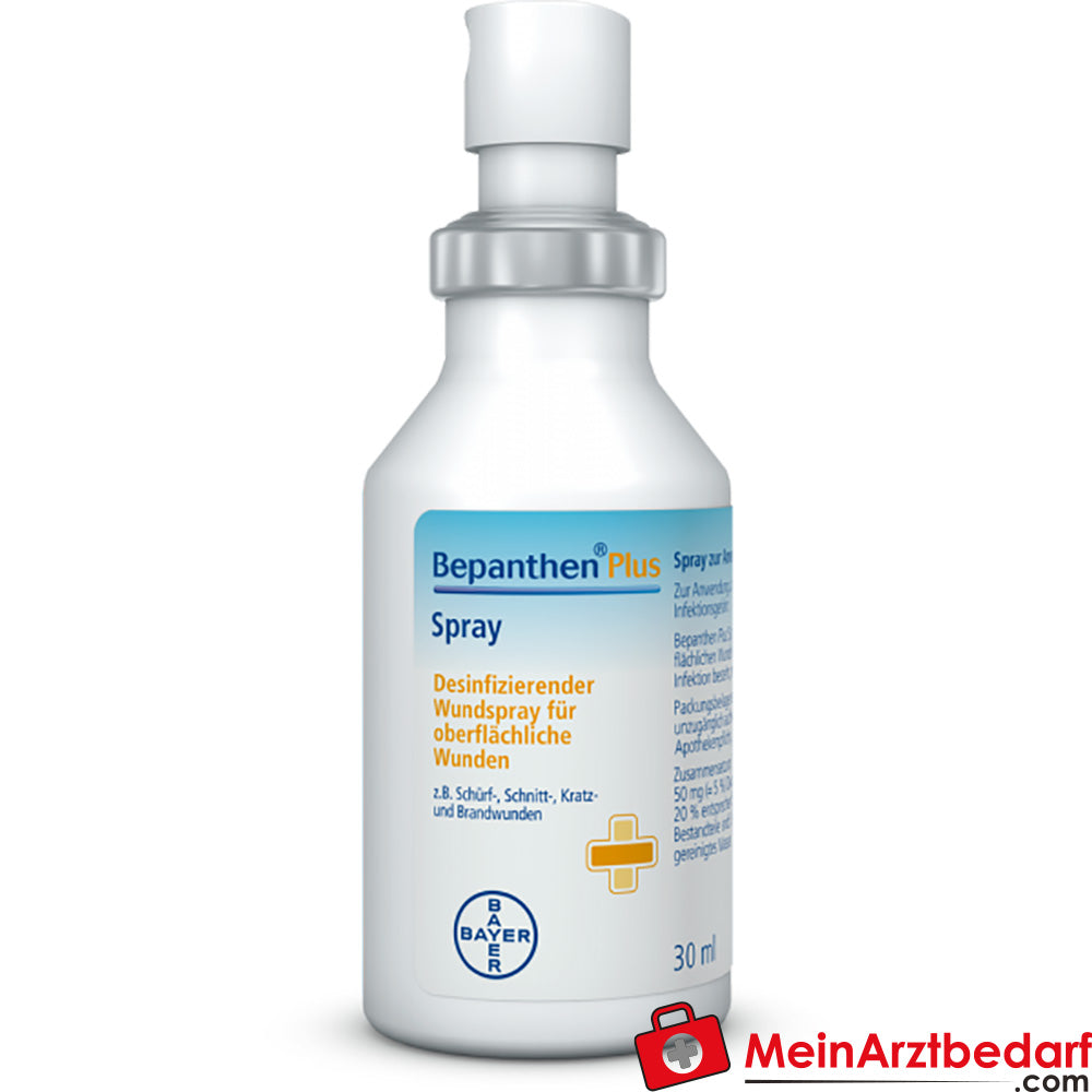 Bepanthen Plus Spray 30 ml, antiseptisch und wundheilend mit Dexpanthenol & Chlorhexidin für oberflächliche Wunden