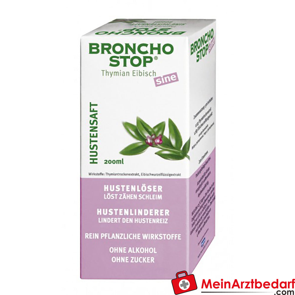 Bronchostop sirop contre la toux 200ml thym et guimauve sans sucre sans alcool