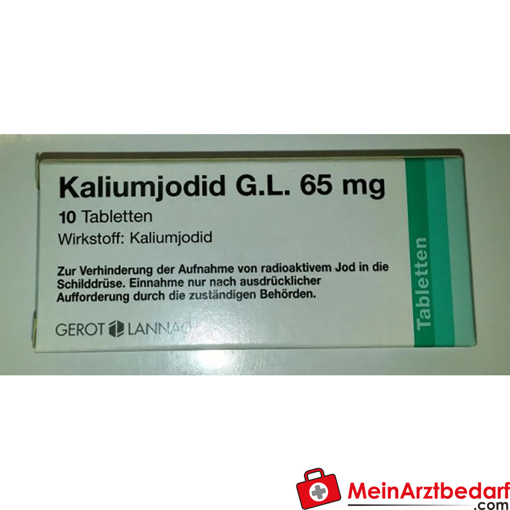 GLP02 Iodure de potassium 65 mg comprimés, 10 pièces - Prophylaxie d'urgence à l'iode