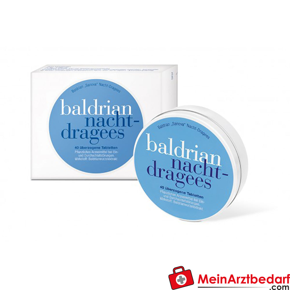 Valerian Sanova Night Lozenges 40 St. ziołowy środek nasenny 300 mg ekstraktu z korzenia waleriany