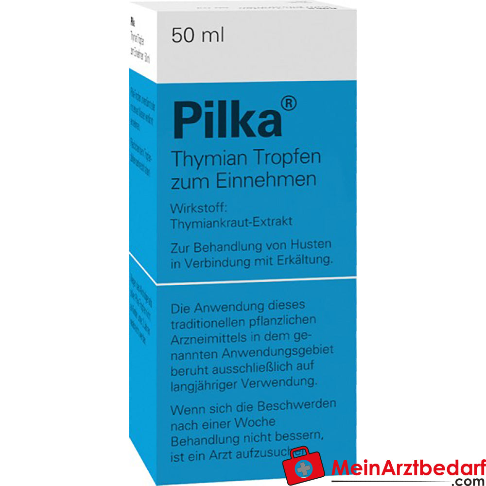 Pilka Tijmdruppels 50 ml kruiden hoestdrank, slijmoplossend