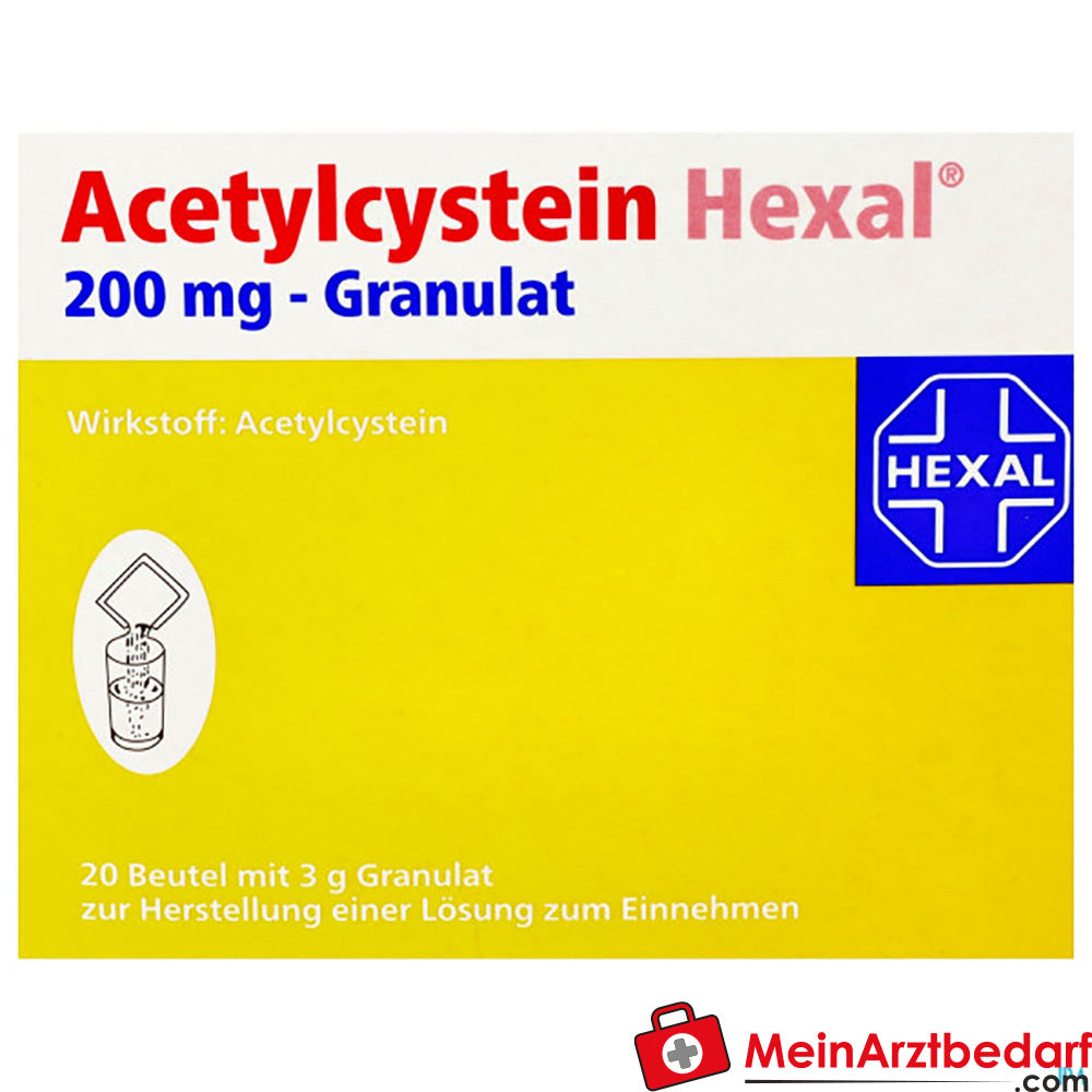 HEX01 Acetylcystein 200 mg Granulat 20 Stück Schleimlöser Hustenmittel