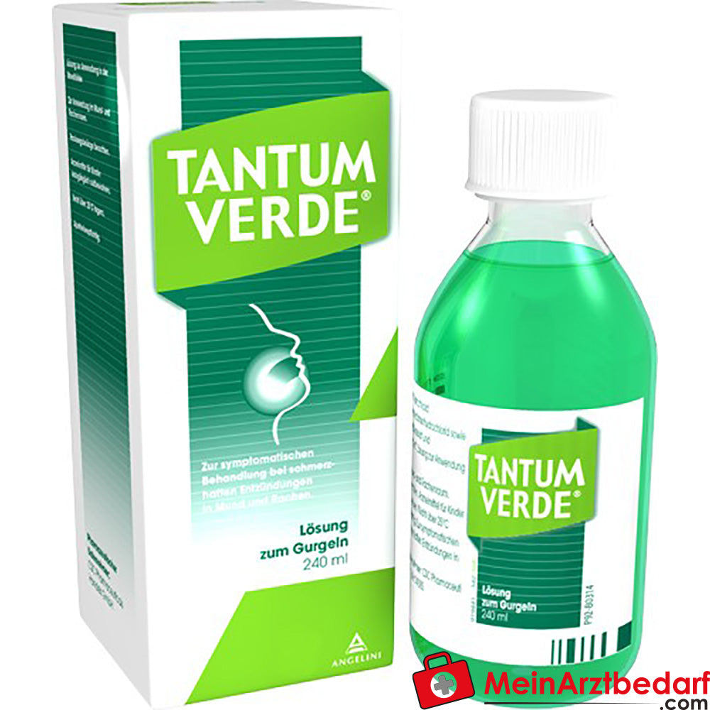 Tantum Verde oplossing voor gorgelen 240 ml, benzydamine tegen keelpijn en ontstekingen