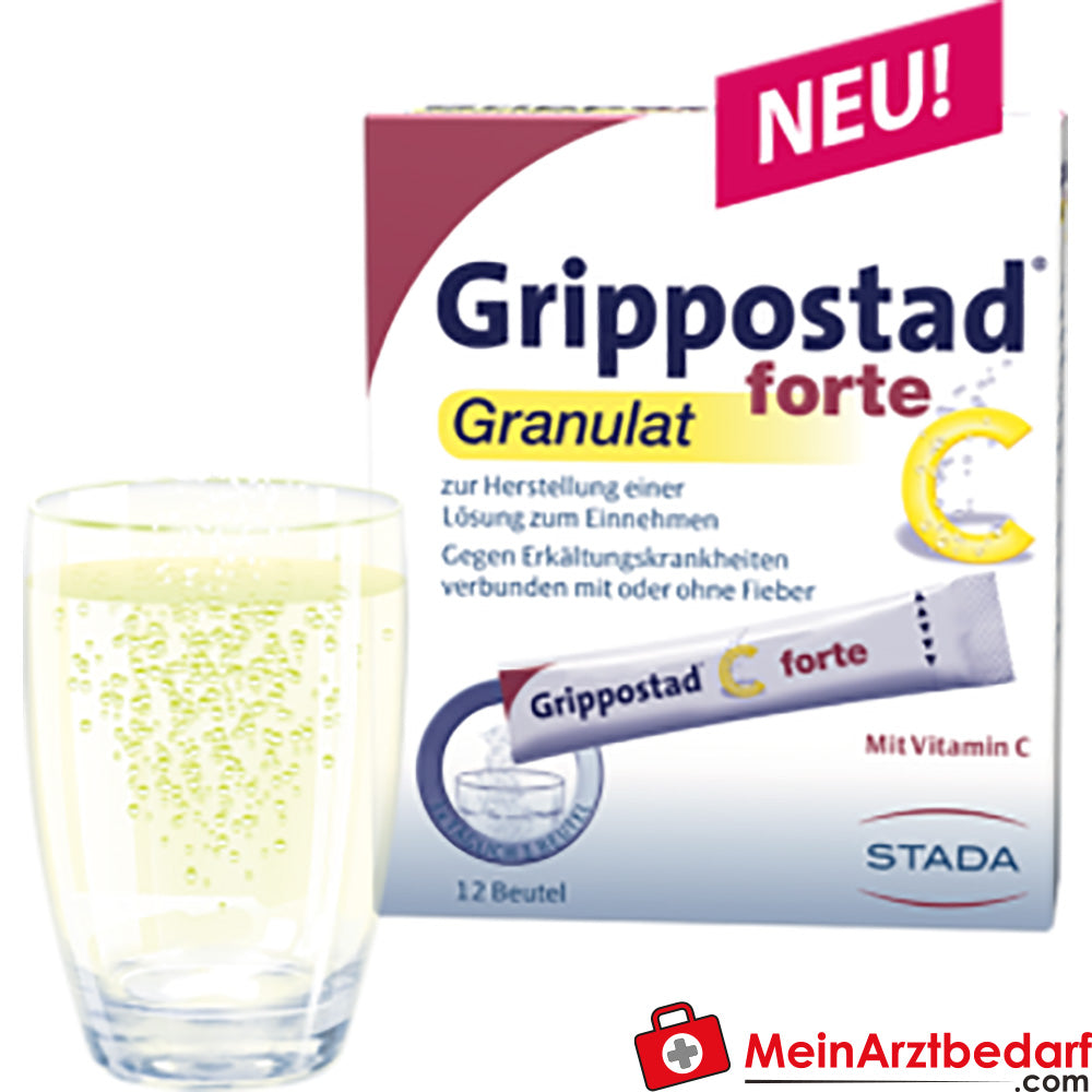 Stada Grippostad C Forte granuli 12 pezzi, antiraffreddore, paracetamolo+acido ascorbico+caffeina+clorofenamina