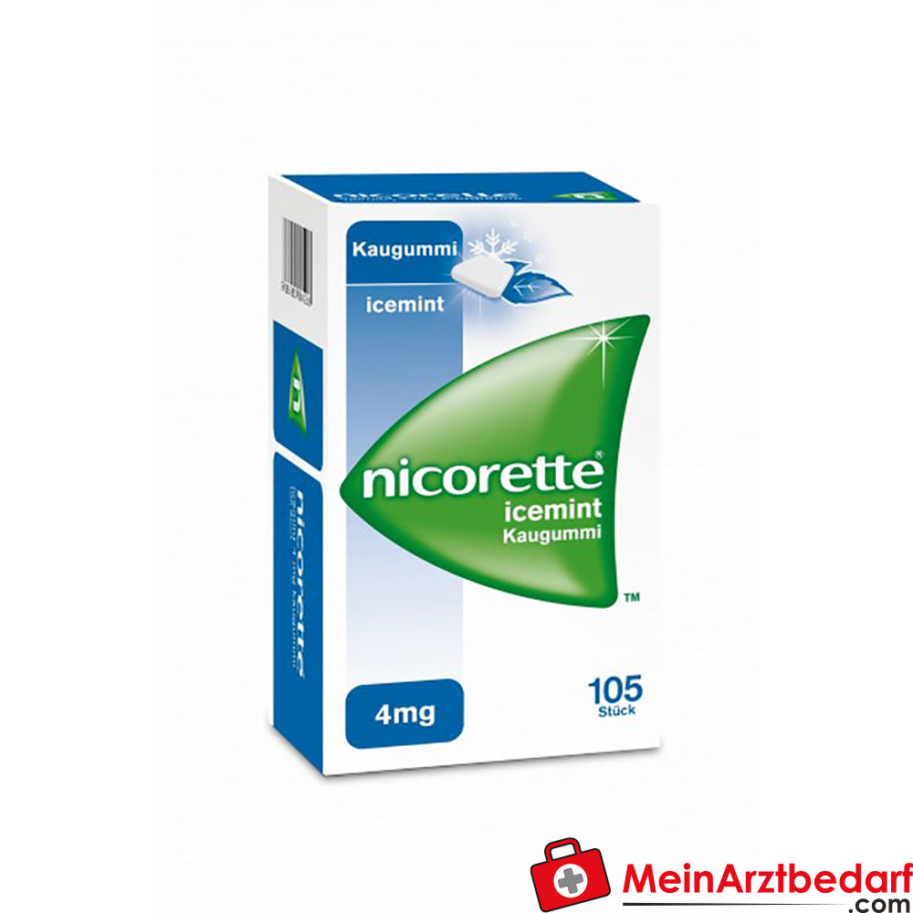 Nicorette chicle 4 mg Icemint, sustitutivo de nicotina 30 unidades