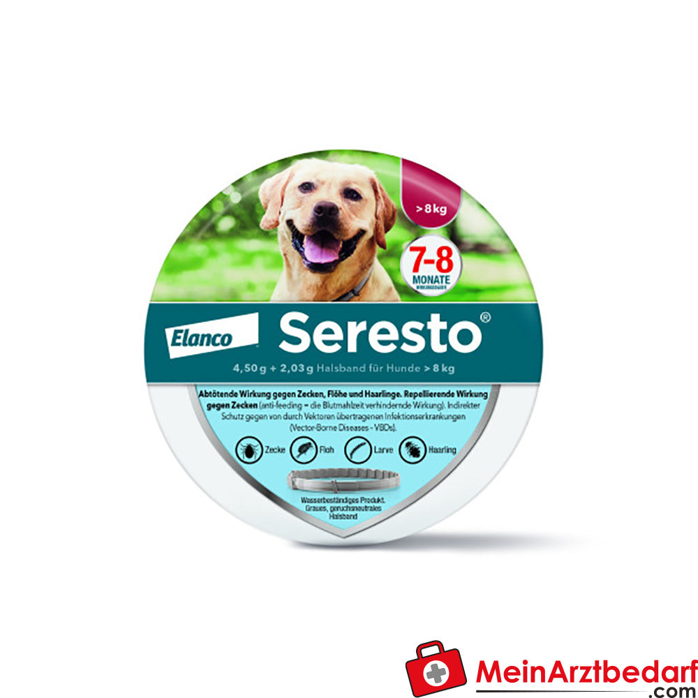 Obroża SERESTO dla psów >8 kg, 70 cm - Ektopasożytobójczy środek przeciw pchłom i kleszczom
