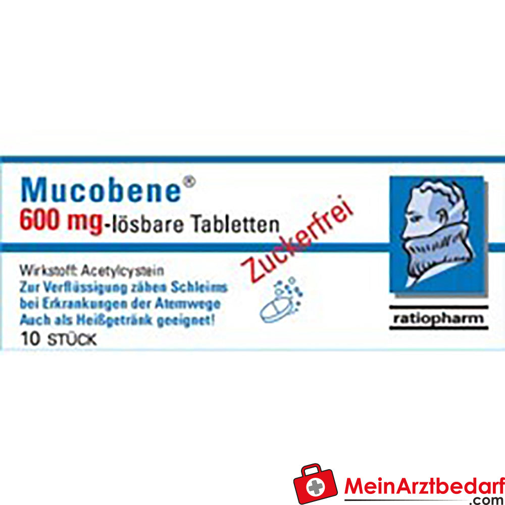 ratiopharm Mucobene 600 mg comprimidos solubles 20 uds Acetilcisteína