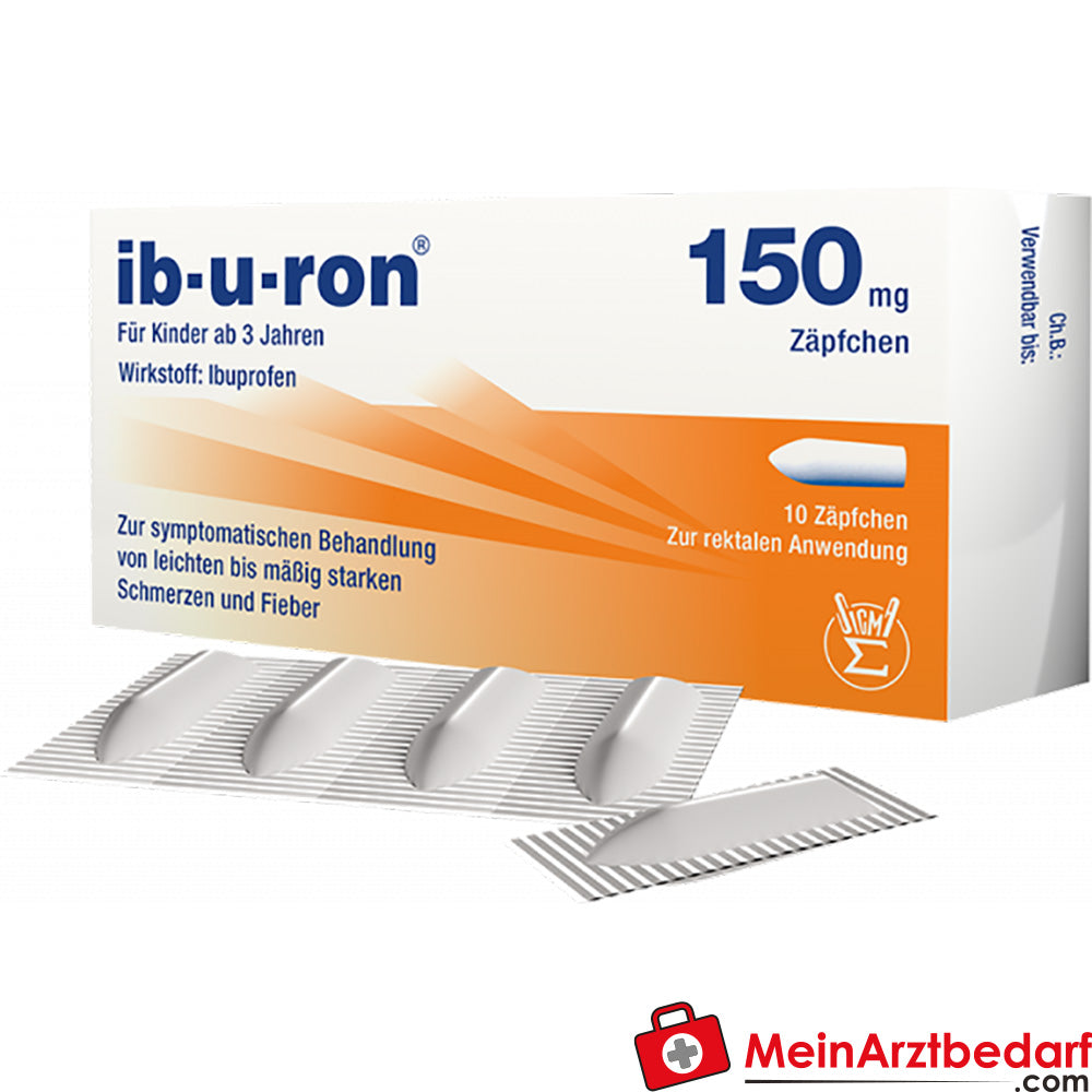Sigmapharm Ibuprofen 150 mg zetpillen, 10 stuks, vanaf 3 jaar