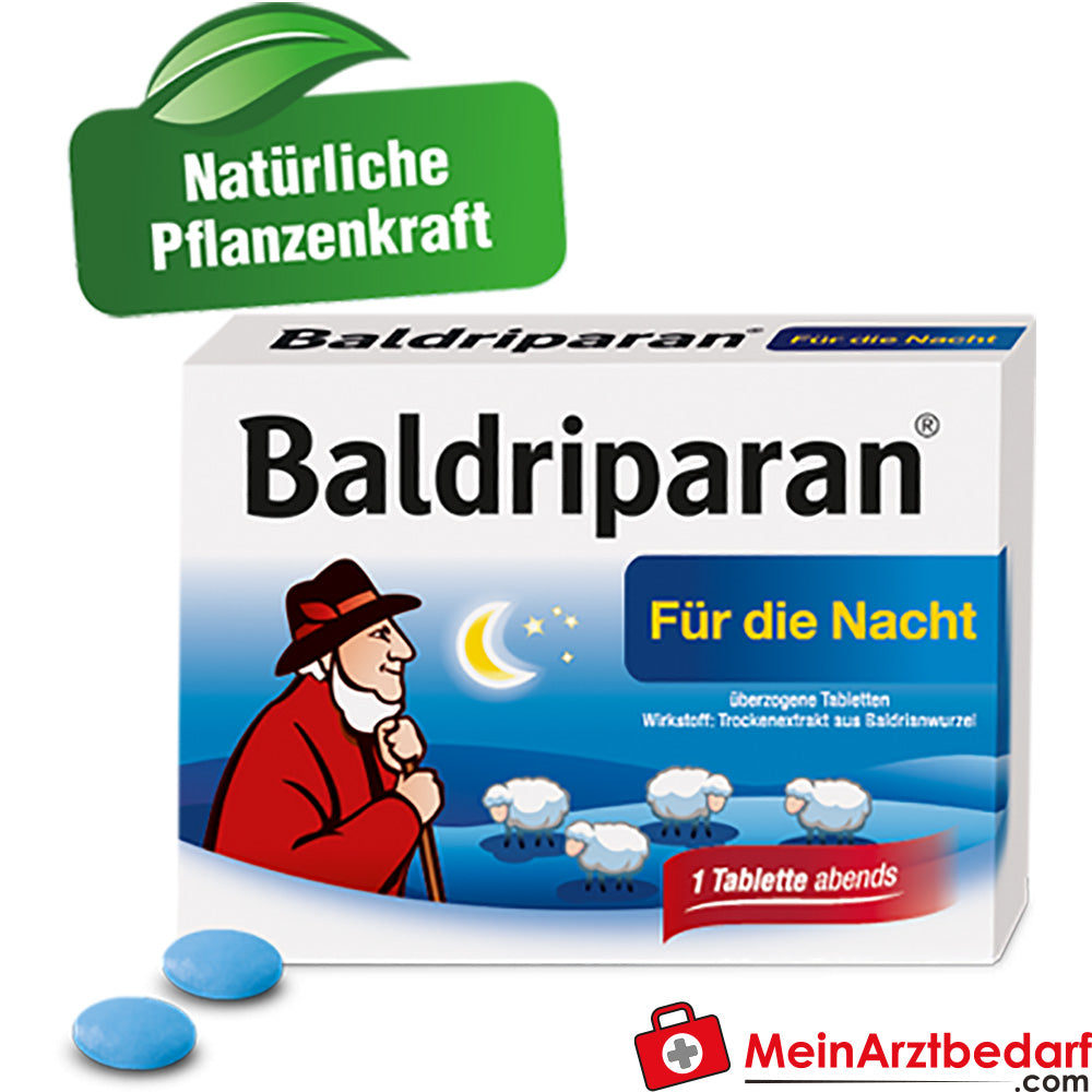Pfizer Baldriparan Night 30 tabletek waleriany suchy ekstrakt środek wspomagający zasypianie od 12 roku życia