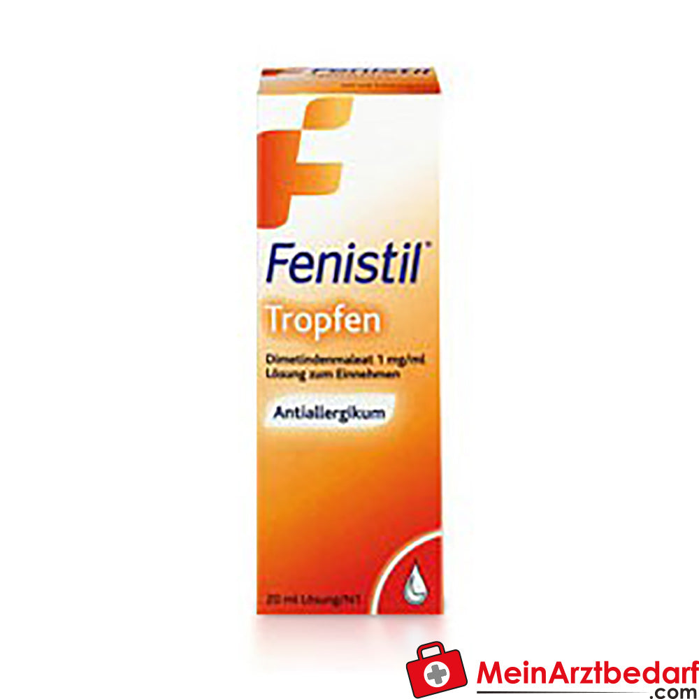 Fenistil gotas 20 ml (maleato de dimetindeno 1 mg/ml), solución oral para alergias y prurito