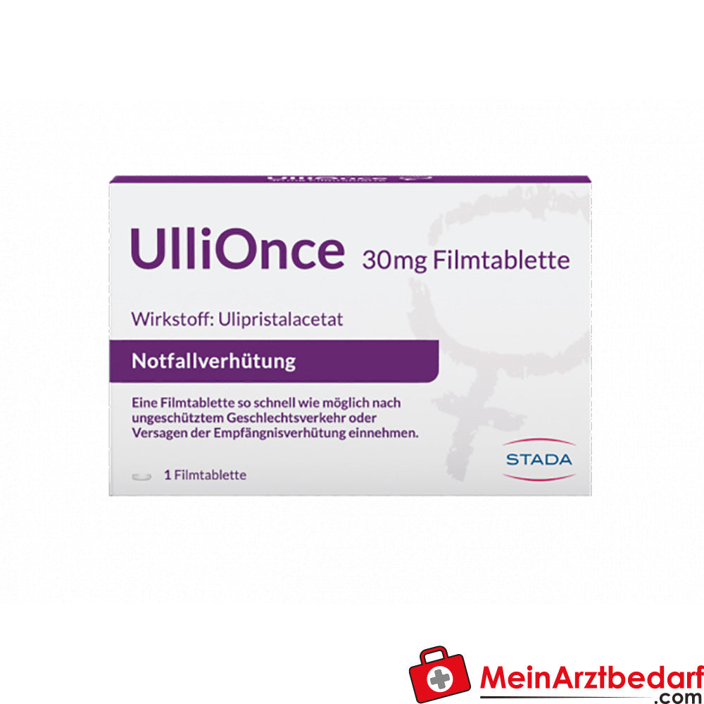 UlliOnce 30 mg Comprimé pelliculé Acétate d'ulipristal Contraception d'urgence 1 pc.