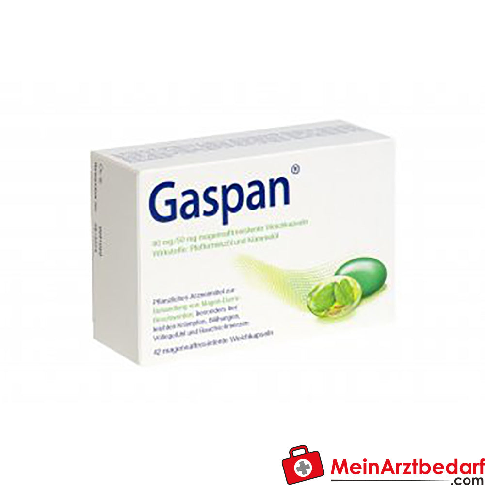 Schwabe Gaspan Weichkapseln 42 St. bei Blähungen, Völlegefühl und Bauchschmerzen