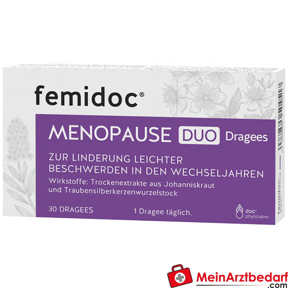 femidoc Menopause Duo dragées 30 pces avec millepertuis et actée à grappes noires