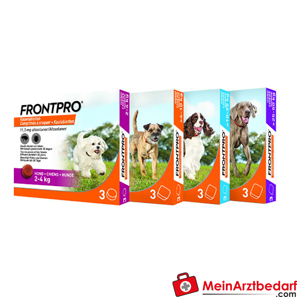 Frontline FRONTPRO Tabletki do żucia na kleszcze i pchły dla psów 3 szt.