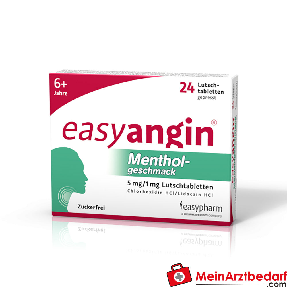 easypharm pastylki do ssania mentol 36 szt Lidokaina 1 mg/chlorheksydyna 5 mg przeciw zapaleniu gardła