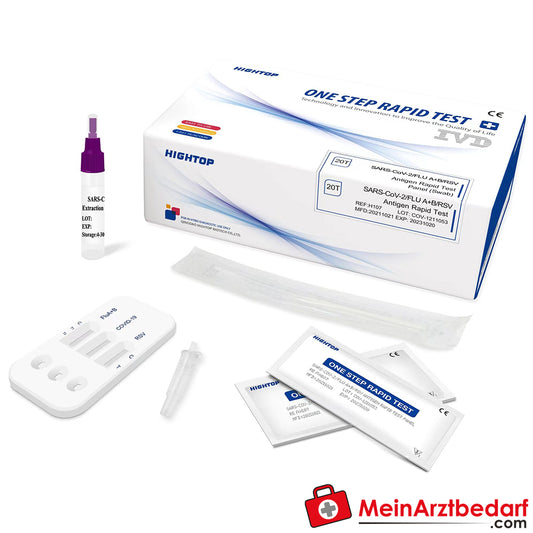 HighTop 4-in-1 RSV, Influenza A/B & SARS-CoV-2 Antigen-Schnelltest, 20 Stück