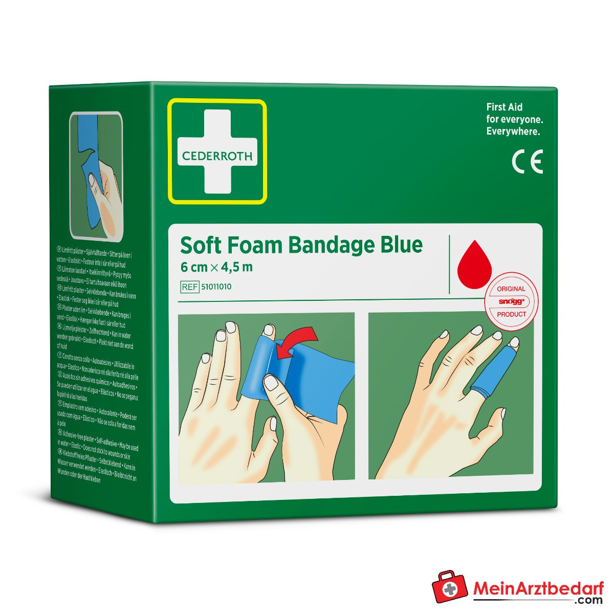 Cederroth Soft Foam Bandage Blue, 6 cm x 4,5 m.