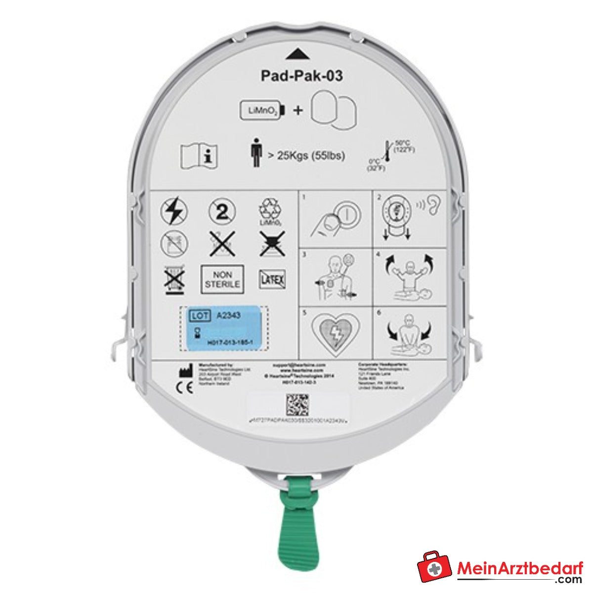 HeartSine samaritan PAD-PAK, Erwachsene ab 8 Jahren.