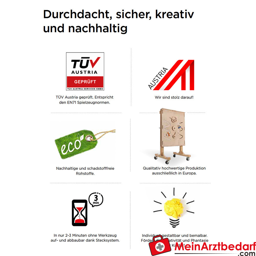 KuWiH Motorik-Modul Zahnräder Steckspiel Vollholz für Fix und Foxi Playhouse.