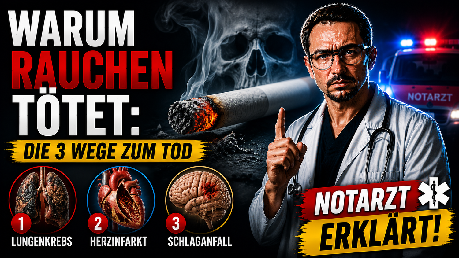 Warum Rauchen tötet - Die 3 Wege zum Tod (Notarzt erklärt)
