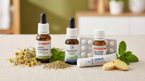 Homöopathische Mittel für Magen & Darm