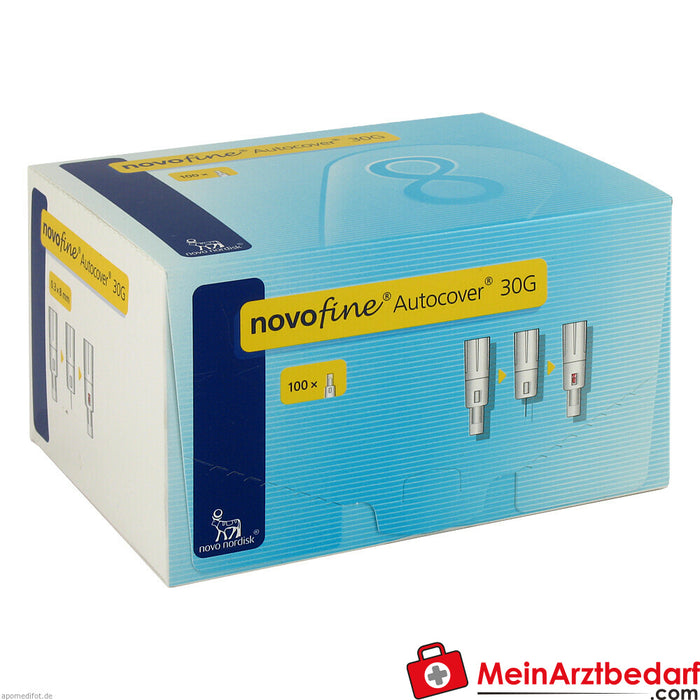 NovoFine® Autocover® 8 mm 30g agulhas hipodérmicas, 100 unid.