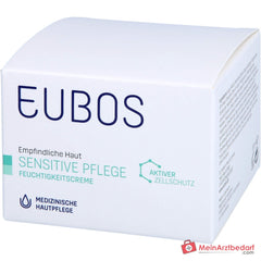 Eubos Sensitive Pflege Feuchtigkeitscreme Braunalgenextrakt / Süßholzwurzel / Vitamin E / Panthenol / Macadamiaöl Creme, 50 ml.