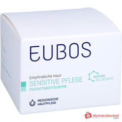 Eubos Sensitive Pflege Feuchtigkeitscreme Braunalgenextrakt / Süßholzwurzel / Vitamin E / Panthenol / Macadamiaöl Creme, 50 ml.