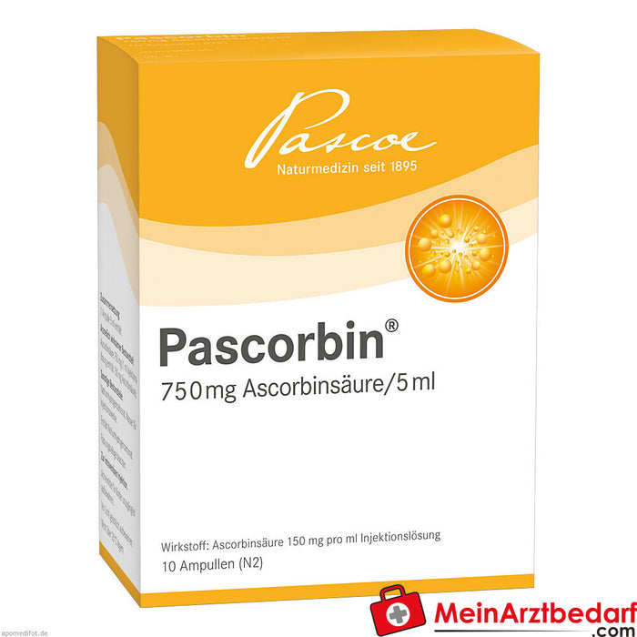 Pascorbin 750 mg de ácido ascórbico/5 ml