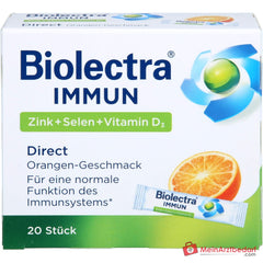 Hermes Arzneimittel Biolectra Immun Direct Zink / Selen / Vitamin D3 / Histidin Micro-Pellets, 20 Sticks.