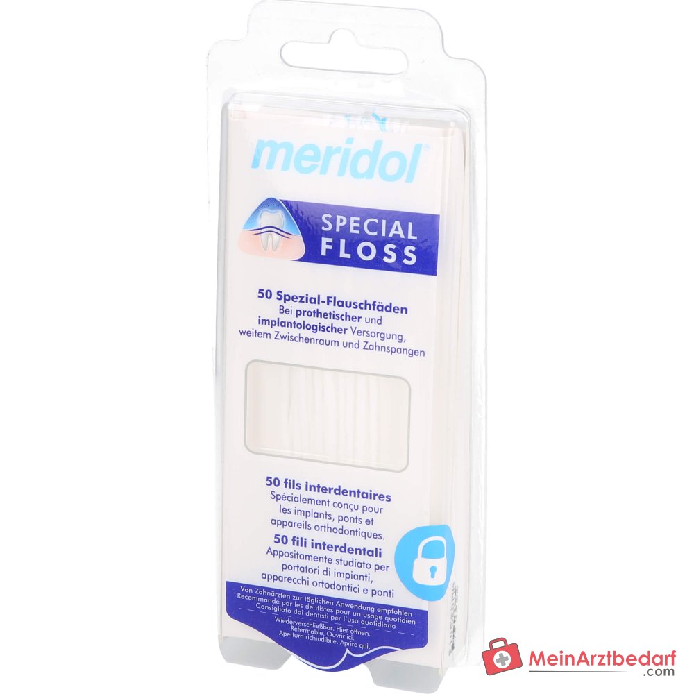 meridol special-floss Spezial-Flauschfaden, 50 Stück